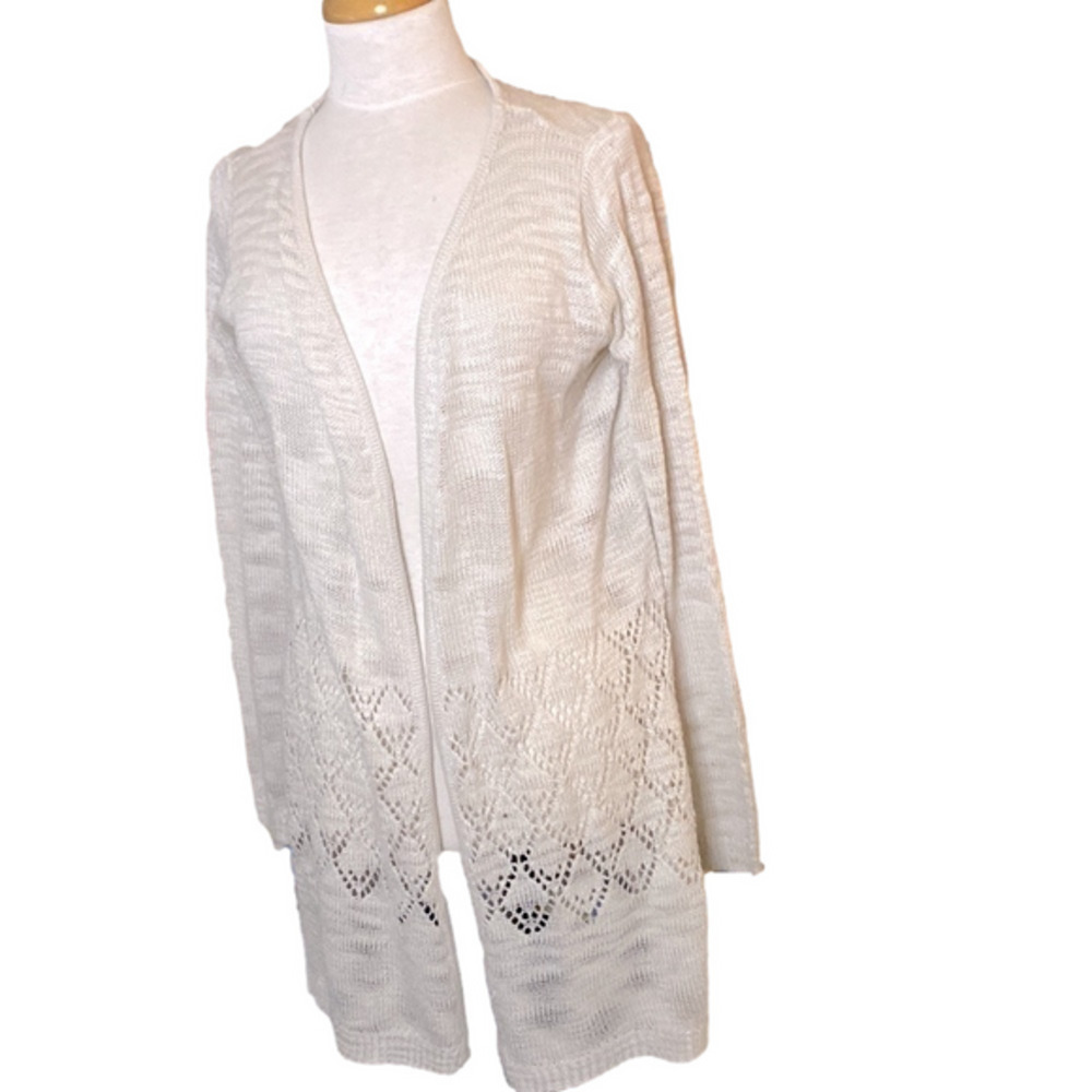 🌷 Guilty 🌷 Light Cream Beige Open Knit Cardigan